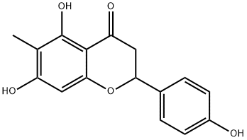 4H-1-Benzopyran-4-one, 2,3-dihydro-5,7-dihydroxy-2-(4-hydroxyphenyl)-6-methyl- Struktur