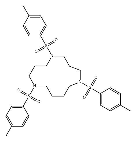 1,5,9-Triazacyclotridecane, 1,5,9-tris[(4-methylphenyl)sulfonyl]- Struktur