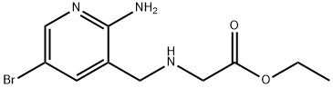 Glycine, N-[(2-amino-5-bromo-3-pyridinyl)methyl]-, ethyl ester Struktur