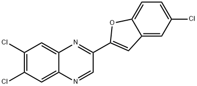 Quinoxaline, 6,7-dichloro-2-(5-chloro-2-benzofuranyl)- Struktur