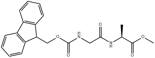 L-Alanine, N-[(9H-fluoren-9-ylmethoxy)carbonyl]glycyl-, methyl ester Struktur