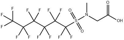 Glycine, N-methyl-N-[(1,1,2,2,3,3,4,4,5,5,6,6,6-tridecafluorohexyl)sulfonyl]- Struktur