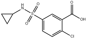 Benzoic acid, 2-chloro-5-[(cyclopropylamino)sulfonyl]- Struktur