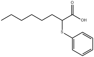 Octanoic acid, 2-(phenylthio)- Struktur