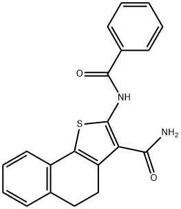 2-benzamido-4,5-dihydrobenzo[g][1]benzothiole-3-carboxamide Struktur