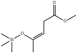 3-Pentenoic acid, 4-[(trimethylsilyl)oxy]-, methyl ester, (Z)- (9CI) Struktur