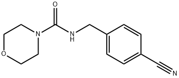 N-[(4-cyanophenyl)methyl]morpholine-4-carboxa mide Struktur