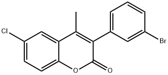 3-(3’-Bromphenyl)-6-chloro-4-methylcoumarin Struktur