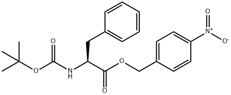 L-Phenylalanine, N-[(1,1-dimethylethoxy)carbonyl]-, (4-nitrophenyl)methyl ester Struktur