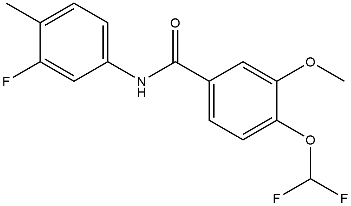 4-(Difluoromethoxy)-N-(3-fluoro-4-methylphenyl)-3-methoxybenzamide Struktur