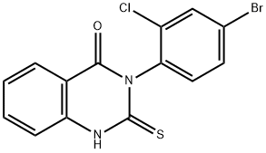 3-(4-bromo-2-chlorophenyl)-2-sulfanylidene-1H-quinazolin-4-one Struktur