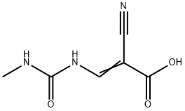 2-Propenoic acid, 2-cyano-3-[[(methylamino)carbonyl]amino]- Struktur