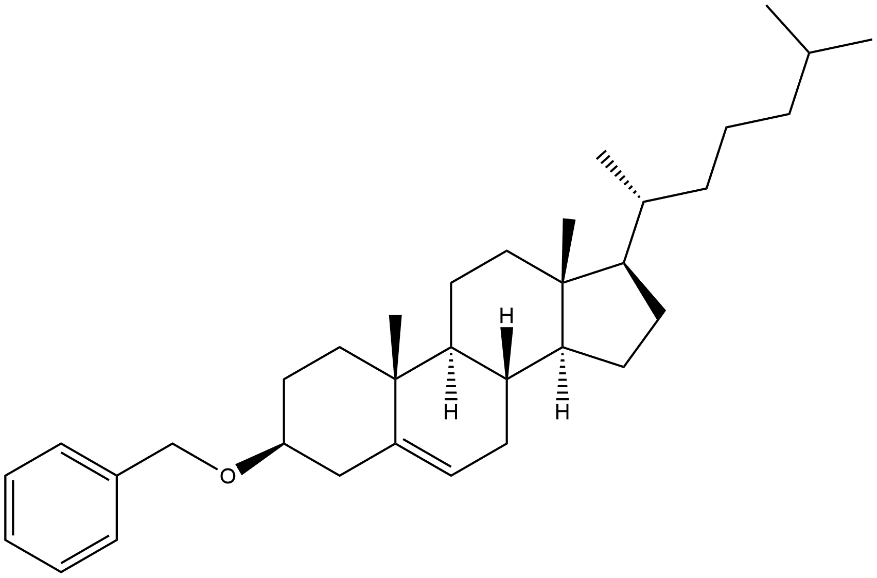 Cholest-5-ene, 3-(phenylmethoxy)-, (3β)- Struktur