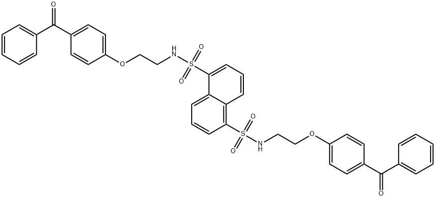 1-N,5-N-bis[2-(4-benzoylphenoxy)ethyl]naphthalene-1,5-disulfonamide Struktur