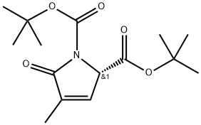 1H-Pyrrole-1,2-dicarboxylic acid, 2,5-dihydro-4-methyl-5-oxo-, 1,2-bis(1,1-dimethylethyl) ester, (2S)- Struktur