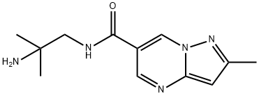 Pyrazolo[1,5-a]pyrimidine-6-carboxamide, N-(2-amino-2-methylpropyl)-2-methyl- Struktur