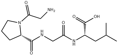 (S)-2-(2-((S)-1-(2-Aminoacetyl)pyrrolidine-2-carboxamido)acetamido)-4-methylpentanoic acid Struktur