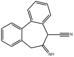 6-Imino-6,7-dihydro-5H-dibenzo(a,c)cycloheptene-5-carbonitrile Struktur