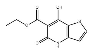 Thieno[3,2-b]pyridine-6-carboxylic acid, 4,5-dihydro-7-hydroxy-5-oxo-, ethyl ester Struktur