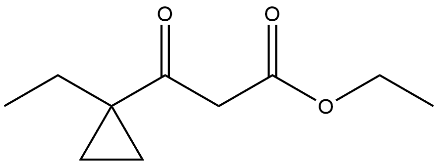 Cyclopropanepropanoic acid, 1-ethyl-β-oxo-, ethyl ester Struktur