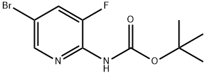 Carbamic acid, N-(5-bromo-3-fluoro-2-pyridinyl)-, 1,1-dimethylethyl ester Struktur