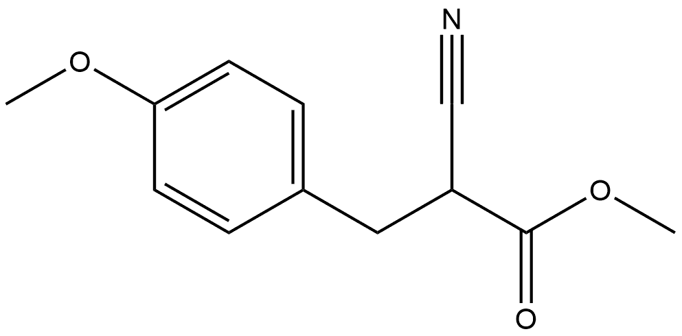 Benzenepropanoic acid, α-cyano-4-methoxy-, methyl ester Struktur