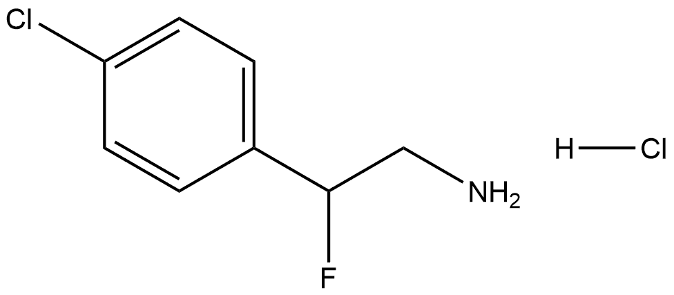 2-(4-chlorophenyl)-2-fluoroethan-1-amine hydrochloride Struktur