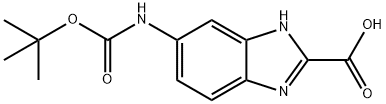 1H-Benzimidazole-2-carboxylic acid, 6-[[(1,1-dimethylethoxy)carbonyl]amino]- Struktur