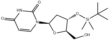 2′-Deoxy-3′-O-[(1,1-dimethylethyl)dimethylsilyl]uridine Struktur