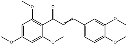 2-Propen-1-one, 3-(3,4-dimethoxyphenyl)-1-(2,4,6-trimethoxyphenyl)- Struktur