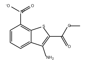 Benzo[b]thiophene-2-carboxylic acid, 3-amino-7-nitro-, methyl ester Struktur