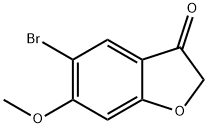 5-Bromo-6-methoxy-2,3-dihydro-1-benzofuran-3-one Struktur