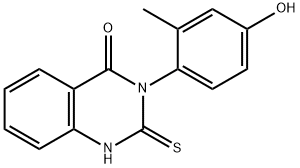 3-(4-hydroxy-2-methylphenyl)-2-sulfanylidene-1H-quinazolin-4-one Struktur