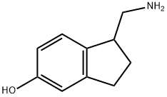 1H-Inden-5-ol, 1-(aminomethyl)-2,3-dihydro- Struktur