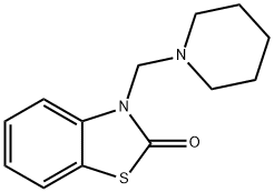 2(3H)-Benzothiazolone, 3-(1-piperidinylmethyl)- Struktur