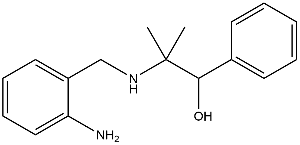 Benzenemethanol, α-[1-[[(2-aminophenyl)methyl]amino]-1-methylethyl]- Struktur