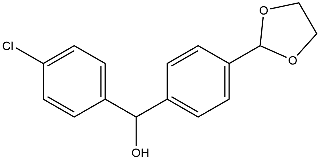 Benzenemethanol, 4-chloro-α-[4-(1,3-dioxolan-2-yl)phenyl]- Struktur