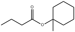 Butanoic acid 1-methylcyclohexyl ester Struktur