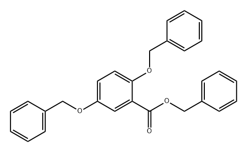 Benzoic acid, 2,5-bis(phenylmethoxy)-, phenylmethyl ester Struktur