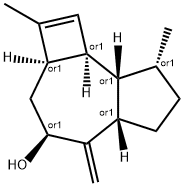 Cyclobut[e]azulen-4-ol, 2a,3,4,5,5a,6,7,8,8a,8b-decahydro-2,8-dimethyl-5-methylene-, (2aR,4S,5aS,8R,8aS,8bR)-rel- (9CI) Struktur