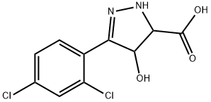 1H-Pyrazole-5-carboxylic acid, 3-(2,4-dichlorophenyl)-4,5-dihydro-4-hydroxy-