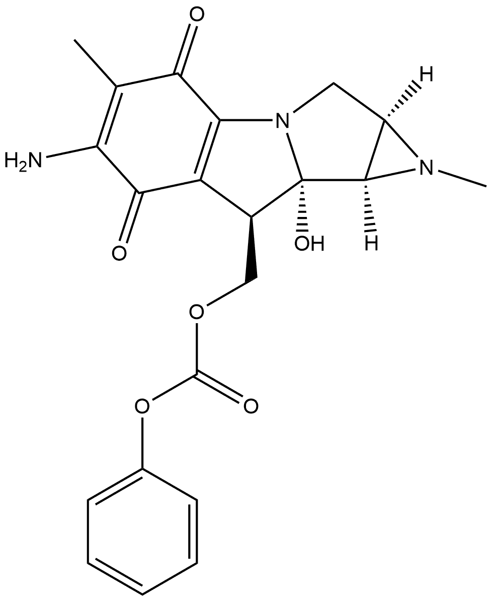 Carbonic acid, (6-amino-1,1a,2,4,7,8,8a,8b-octahydro-8a-hydroxy-1,5-dimethyl-4,7-dioxoazirino[2',3':3,4]pyrrolo[1,2-a]indol-8-yl)methyl phenyl ester, [1aS-(1aα,8β,8aα,8bα)]- (9CI)