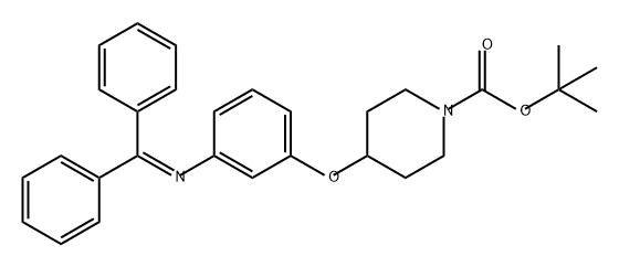 1-Piperidinecarboxylic acid, 4-[3-[(diphenylmethylene)amino]phenoxy]-, 1,1-dimethylethyl ester