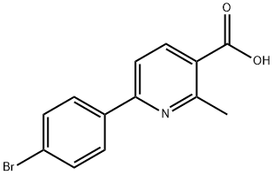 3-Pyridinecarboxylic acid, 6-(4-bromophenyl)-2-methyl- Struktur