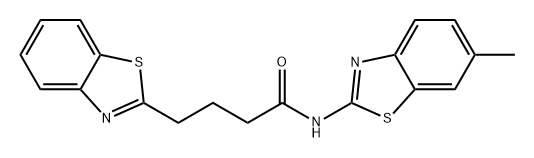 2-Benzothiazolebutanamide, N-(6-methyl-2-benzothiazolyl)- Struktur