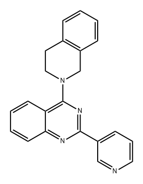 Quinazoline, 4-(3,4-dihydro-2(1H)-isoquinolinyl)-2-(3-pyridinyl)- Struktur