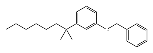 Benzene, 1-(1,1-dimethylheptyl)-3-(phenylmethoxy)- Struktur