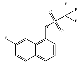 Methanesulfonic acid, 1,1,1-trifluoro-, 7-fluoro-1-naphthalenyl ester Struktur