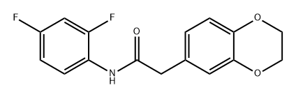 1,4-Benzodioxin-6-acetamide, N-(2,4-difluorophenyl)-2,3-dihydro- Struktur