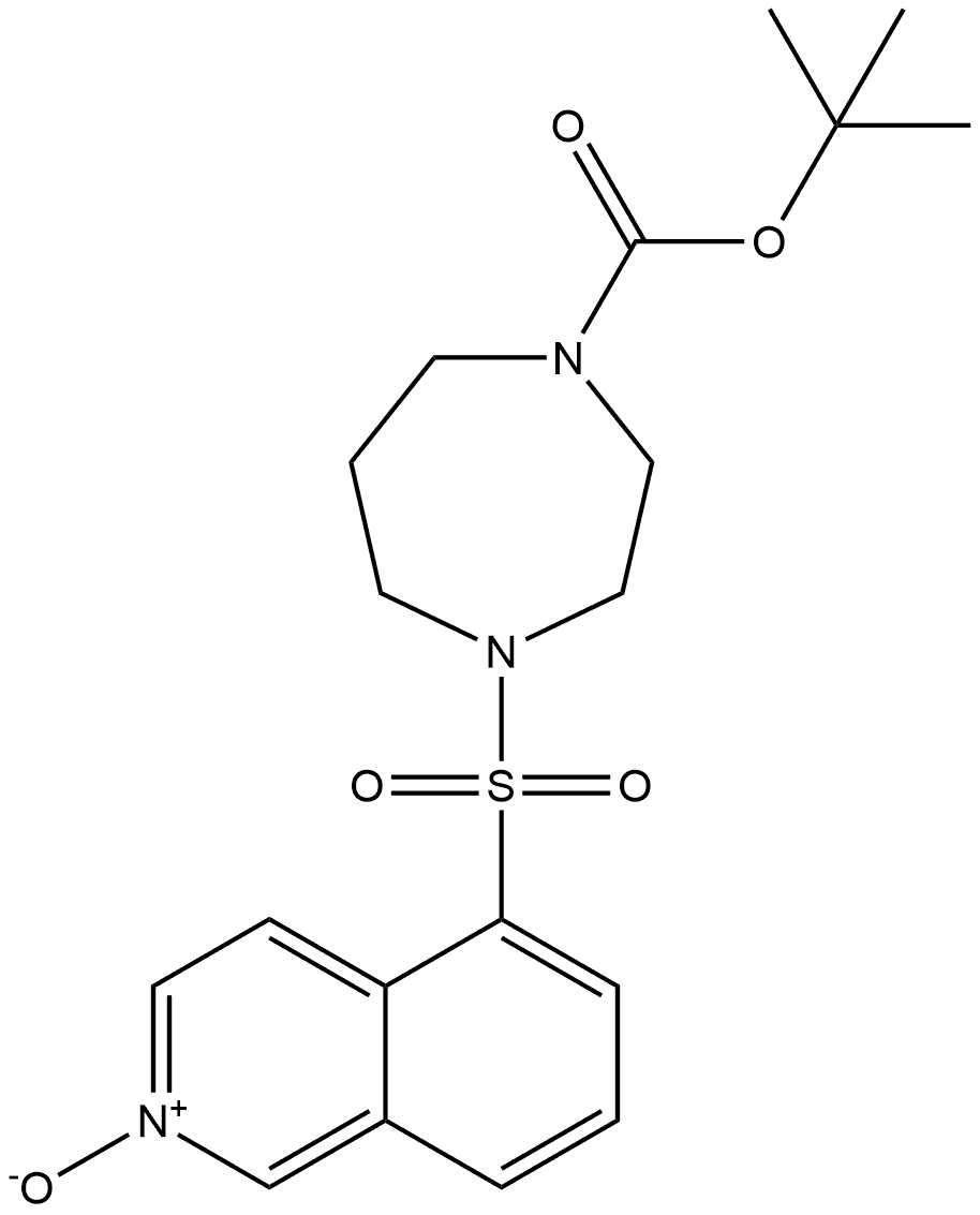 1,1-Dimethylethyl hexahydro-4-[(2-oxido-5-isoquinolinyl)sulfonyl]-1H-1,4-diazepine-1-carboxylate Struktur